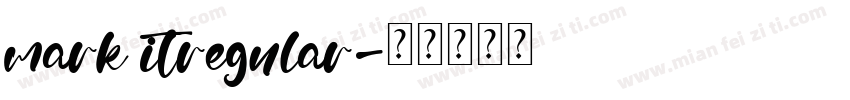 mark itregular字体转换